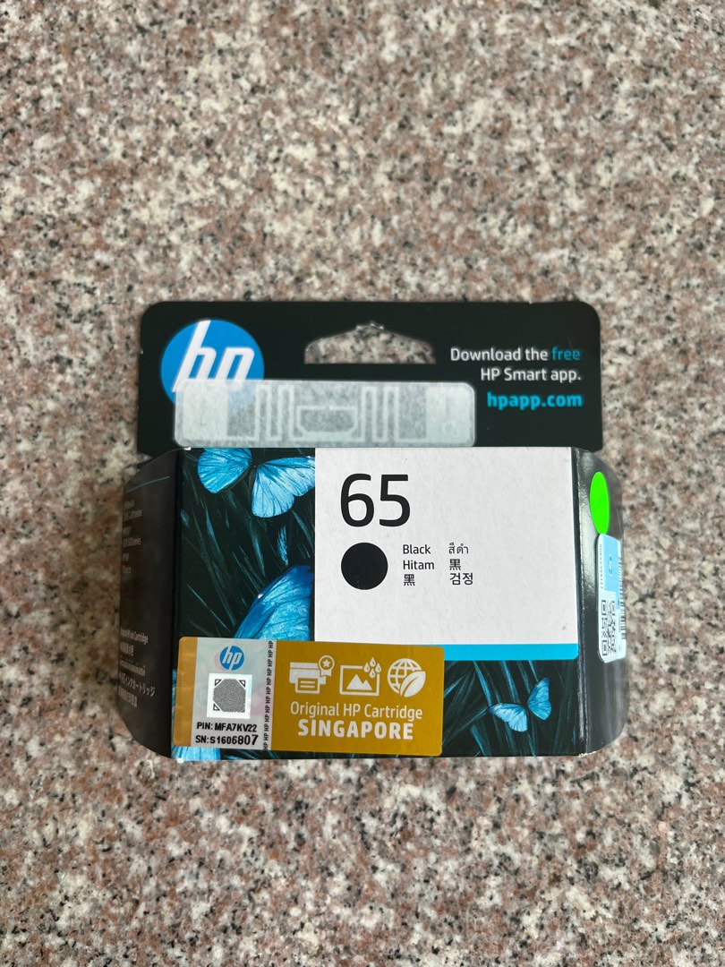 HP 65 Ink Cartridge Black Colour, Computers & Tech, Printers, Scanners