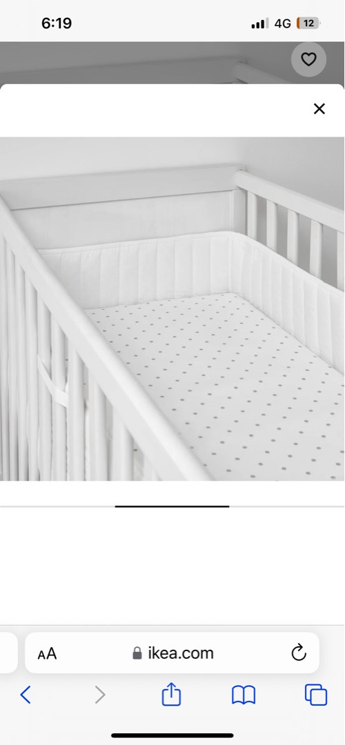 Ikea cot bumper, Babies & Kids, Baby Nursery & Kids Furniture, Cots