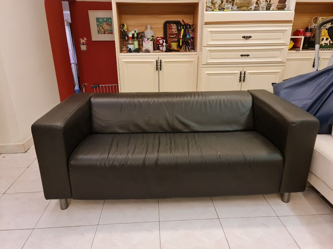 IKEA KLIPPAN2 seat sofa Bomstad black