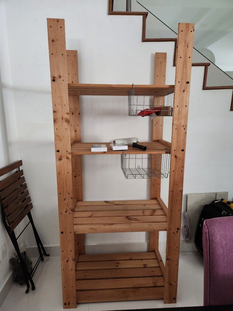 Ikea Wooden shelves RM50, Furniture & Home Living, Furniture, Shelves