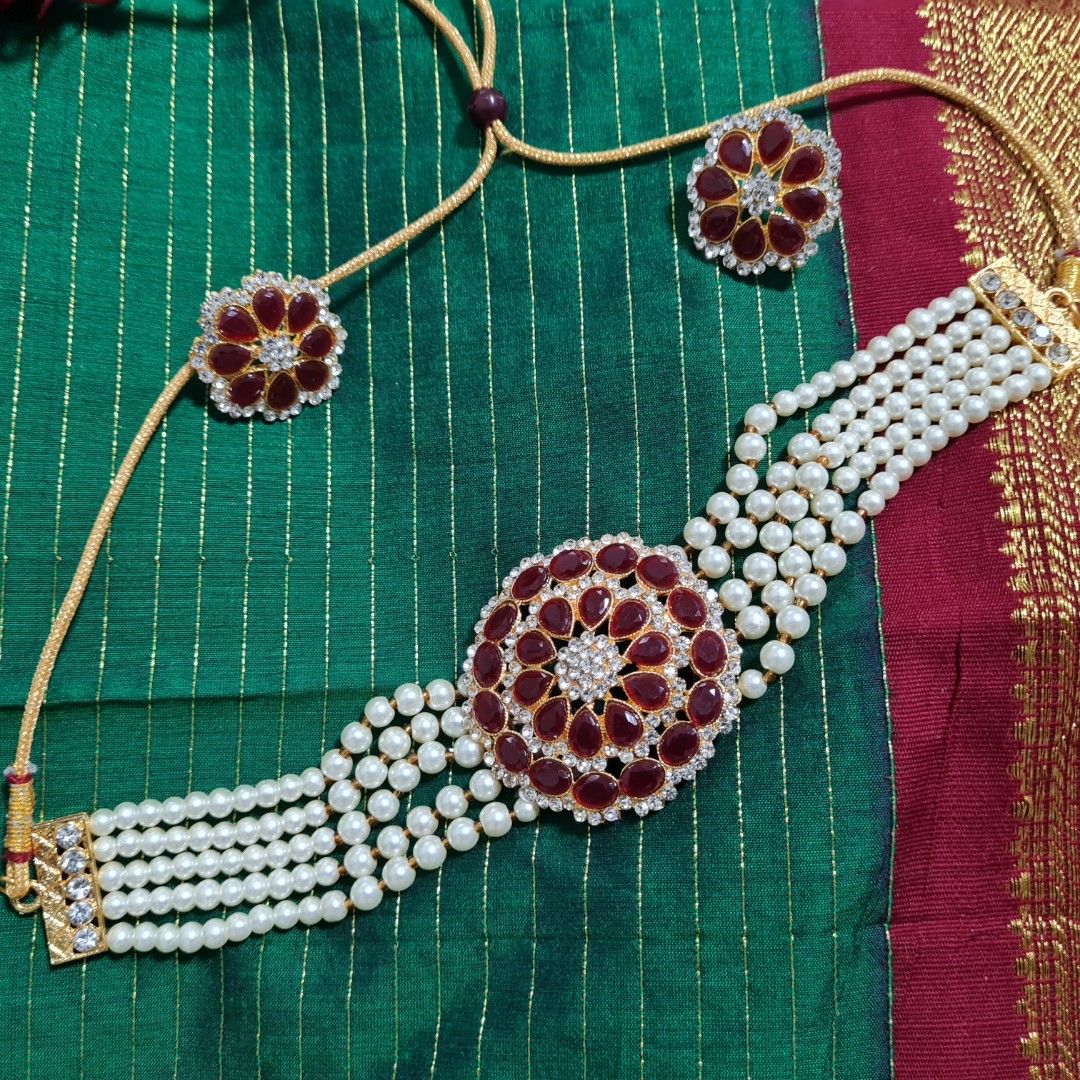 Gold indian choker discount necklace
