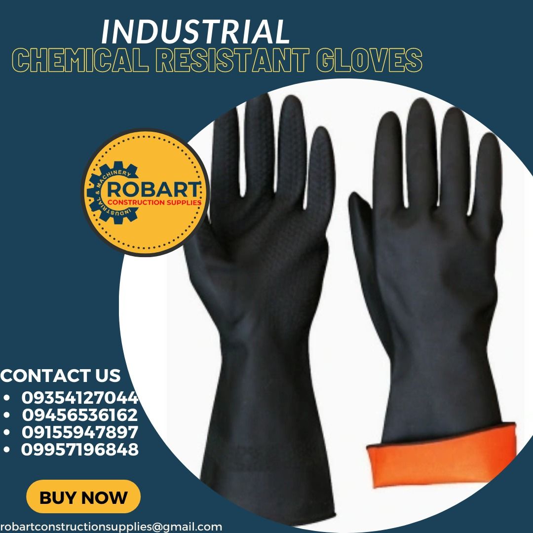 INDUSTRIAL CHEMICAL RESISTANT GLOVES, Commercial & Industrial
