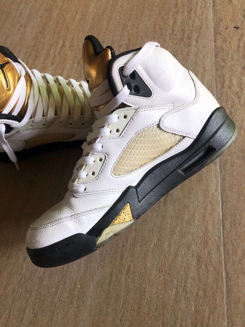 Jordan 5 Gold Tongue Olympic Gold 2016 Men s Fashion Footwear