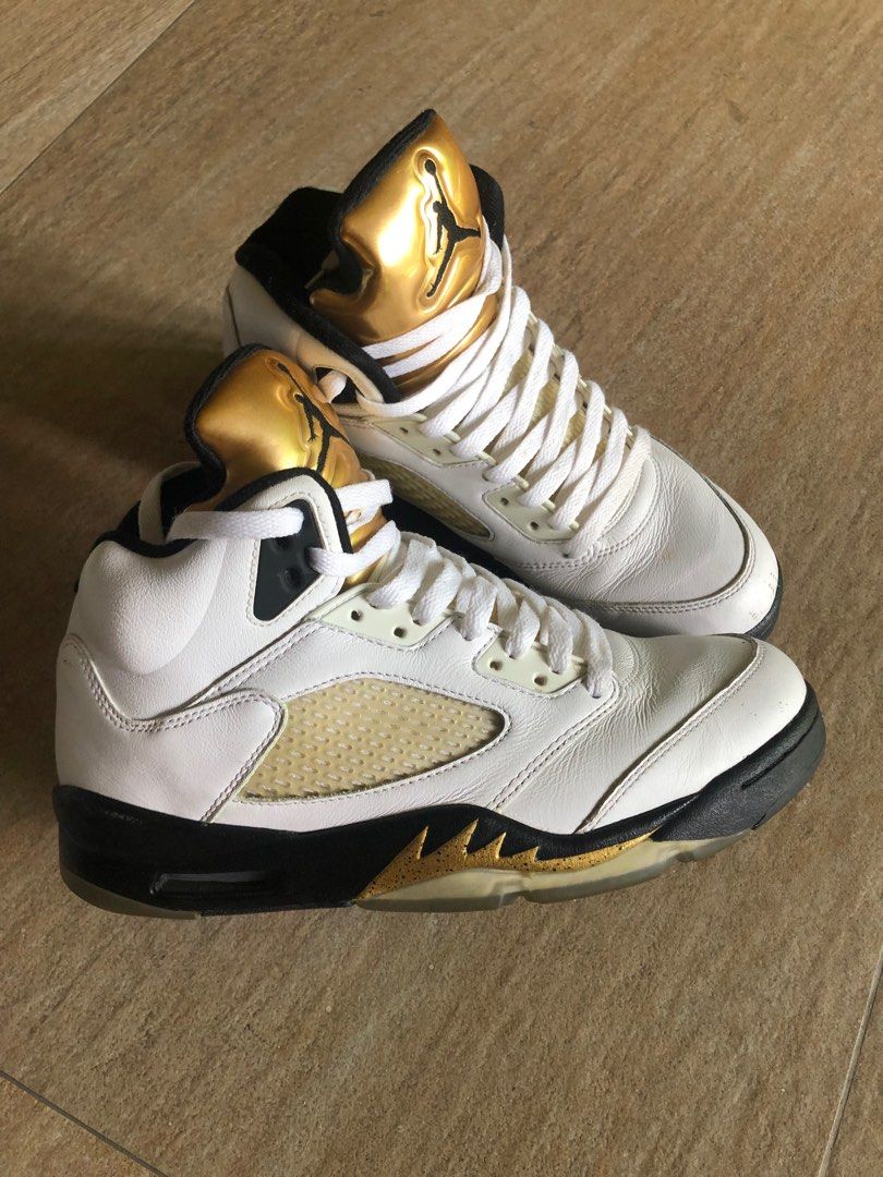Jordan 5 Gold Tongue Olympic Gold 2016 Men s Fashion Footwear
