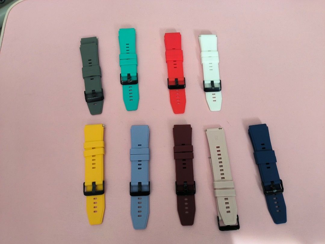 JulySale 22mm watch strap square edge squared soft silicon