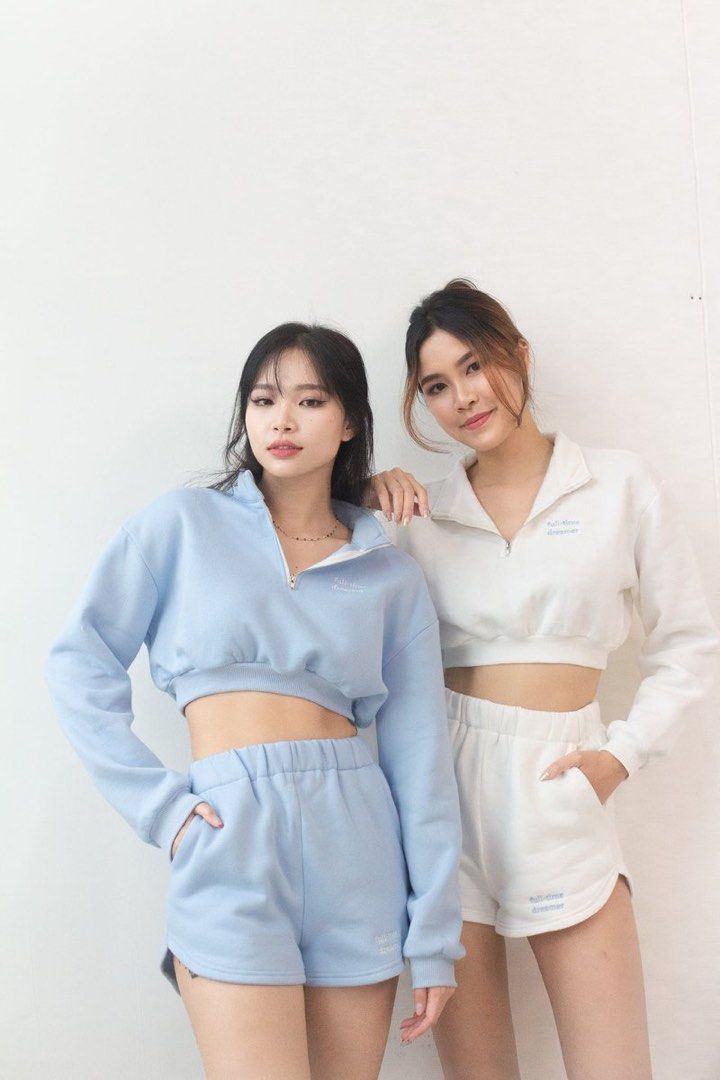 Baby blue online sweat shorts