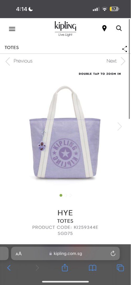 Kipling hye tote bag outlet