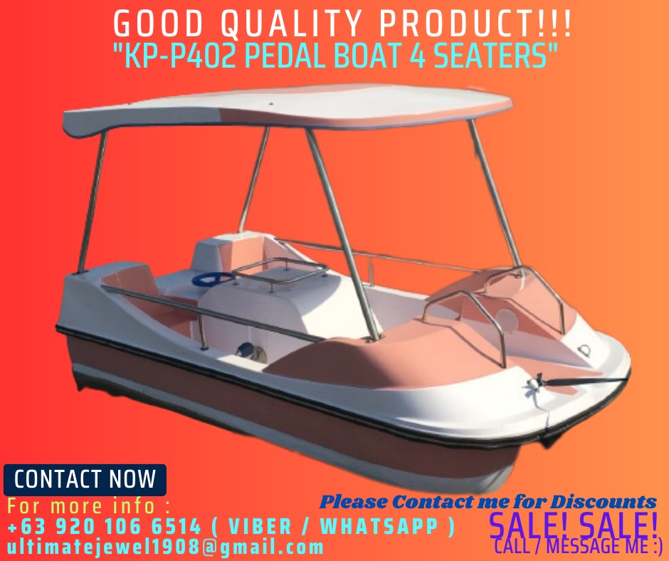 KPP402 4 SEATERS PEDAL BOAT FREE CUSTOMIZE COLOR AND BRAND NEW PEDAL