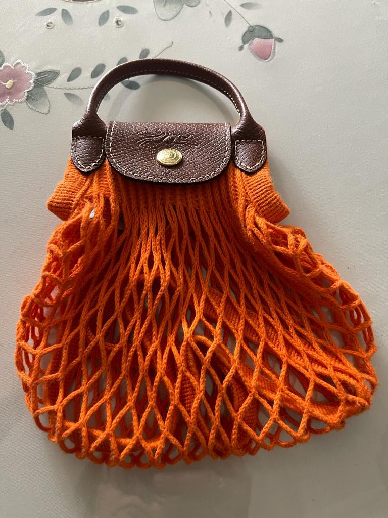 13827 LONGCHAMP Le Pliage Filet XS Crossbody Bag ORANGE