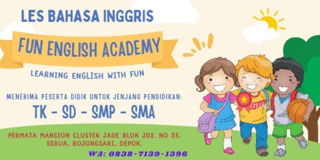 Les Bahasa Inggris untuk TK SD SMP SMA di daerah Serua, Bojongsari