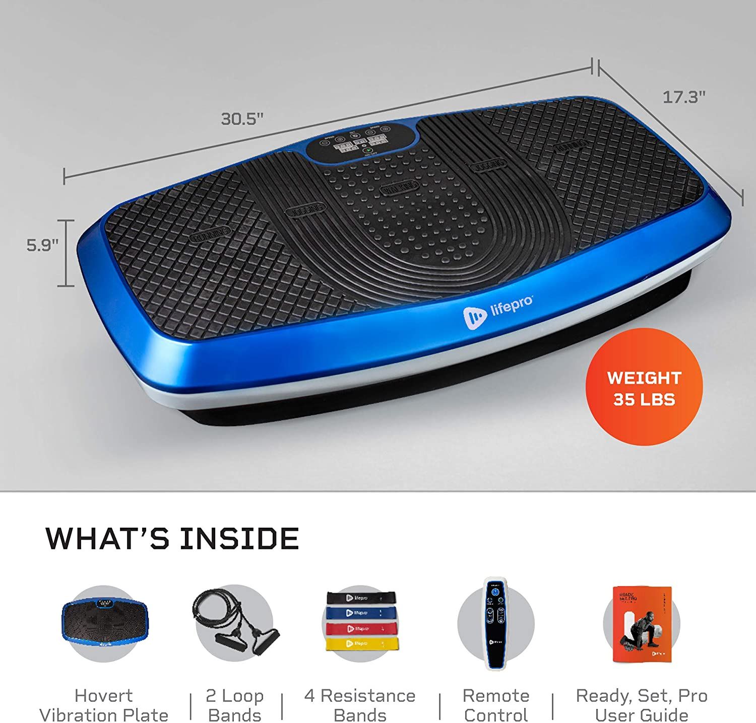 LifePro Hovert 3D Vibration Plate Machine Dual Motor Oscillation Lateral 3D Motion Viberation Platform Machine Full Whole Body Vibrarating