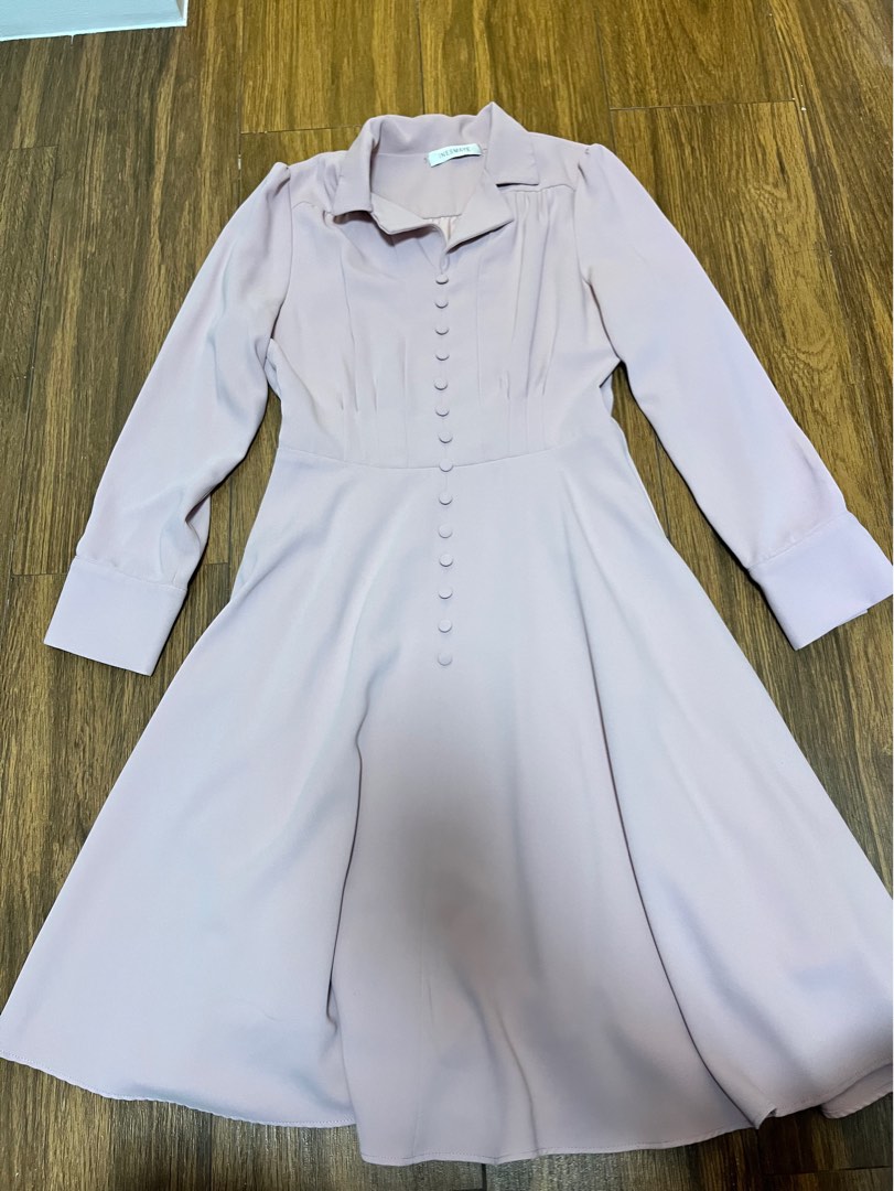 Light Pink Midi Dress, Women's Fashion, Dresses & Sets, Dresses on ...