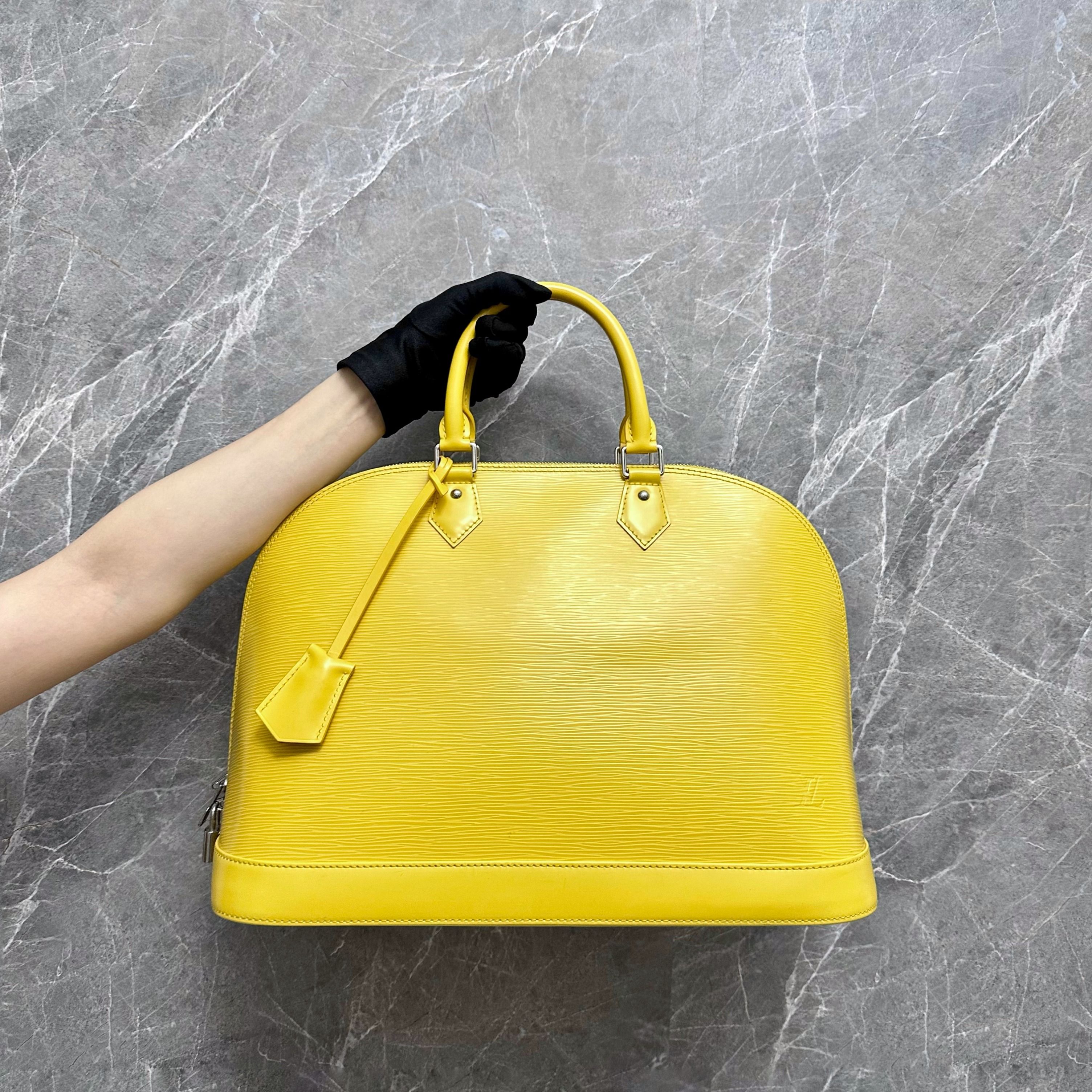 Louis Vuitton Alma PM in Citron Yellow Epi Leather with Shiny Silver  Hardware - SOLD