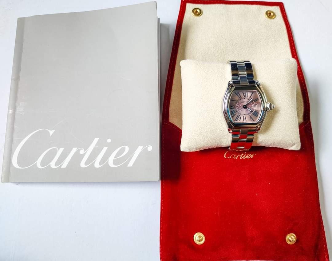 Cartier pink face watch shop