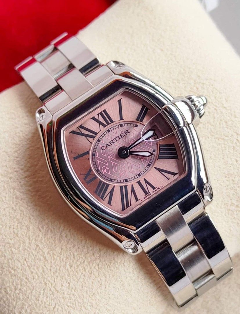 Cartier roadster pink face hot sale