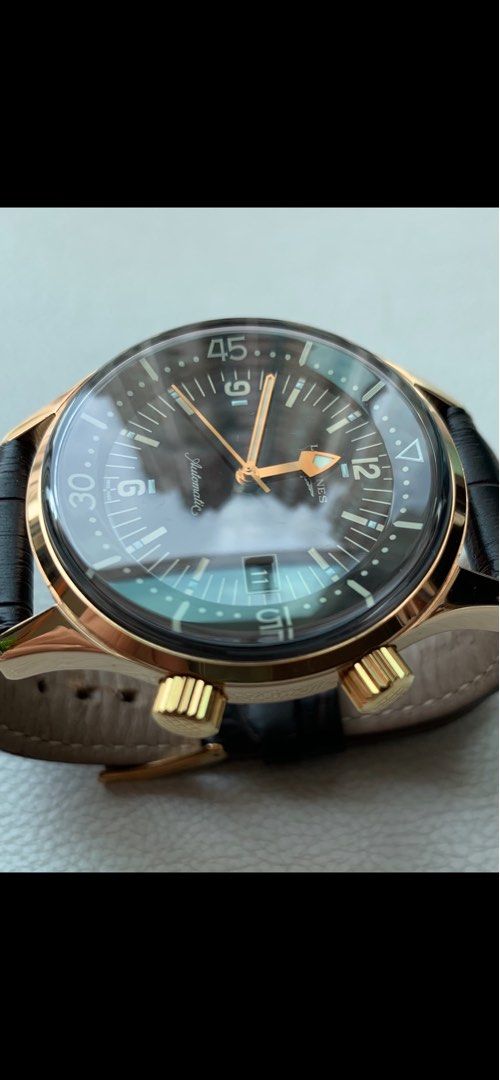 Longines 浪琴18k rose gold 實金錶, 名牌, 手錶- Carousell