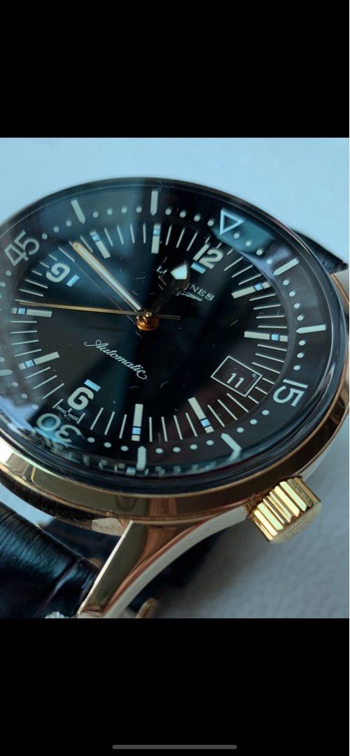 Longines 浪琴18k rose gold 實金錶, 名牌, 手錶- Carousell