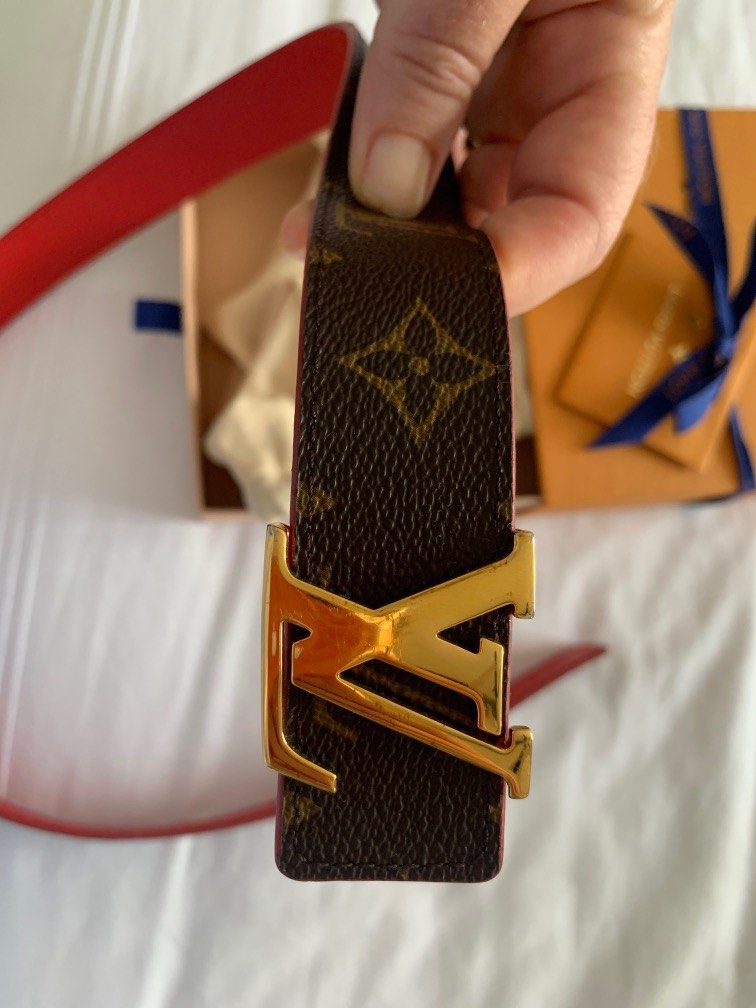Louis Vuitton Belt Used Size 85 (fits 28 To 32), Luxury on Carousell