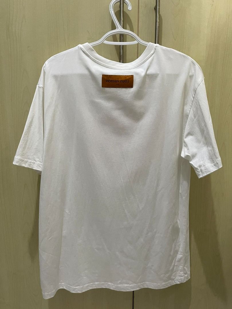T-shirt Louis Vuitton x Nigo White size L International in Cotton - 34425816