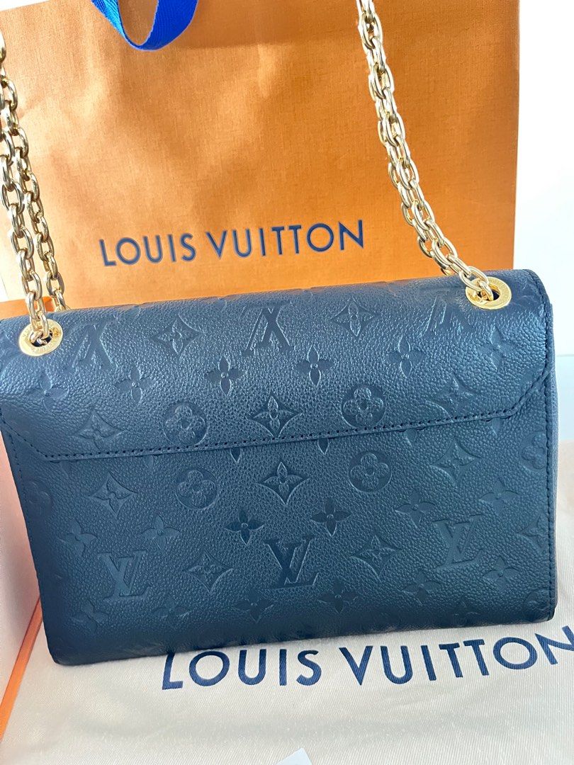 LOUIS VUITTON Women Metis Pochette Empreinte Leather Crossbody Bag Tau