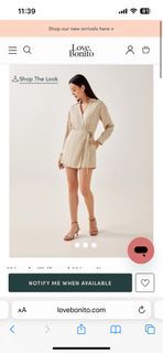 Love Bonito Wynda Tailored Wrap Romper