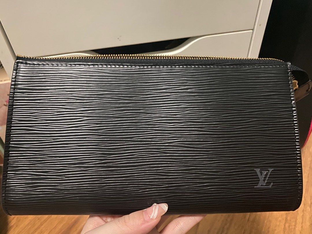 LV POCHETTE IN BLACK (EPI LEATHER) (Category: Luxury Bags & Wallets) located in Manila. Submitted by decluttersbylim (Listing ID 1242311213, Image 2). Description: Hi! All items are authentic as I bought this from a online seller from JAPAN. For more details, kindly pm. Thank you! .