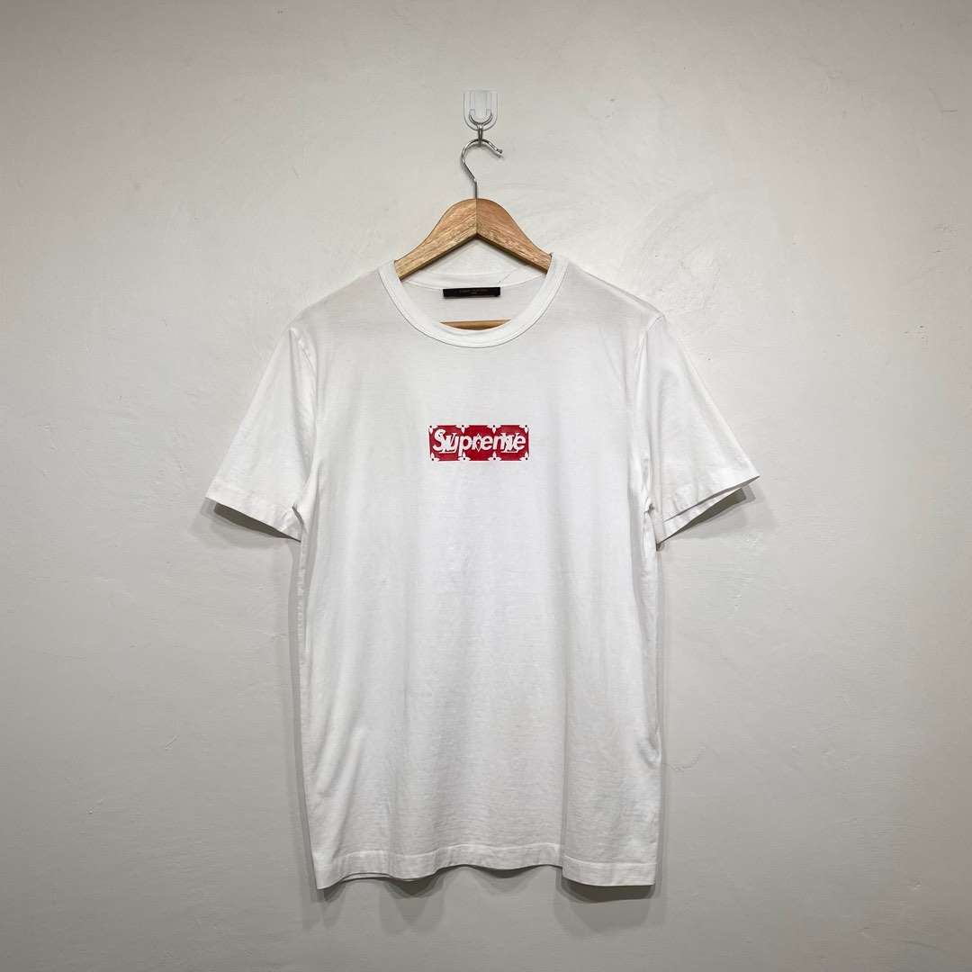 Louis Vuitton X Supreme Box Logo Tshirt, Luxury, Apparel on Carousell