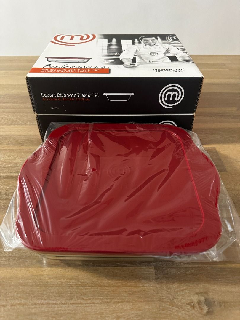 MasterChef The TV Series Bakeware Square Dish with Plastic Lid 20cm x