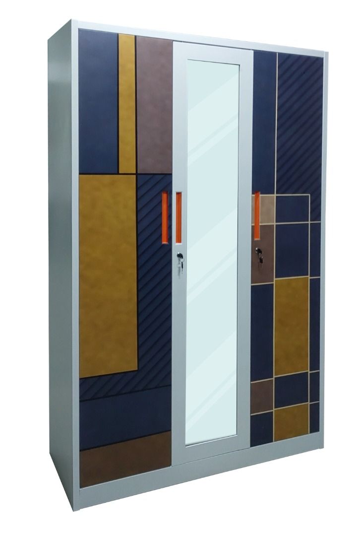 Steel wardrobe hotsell 3 door