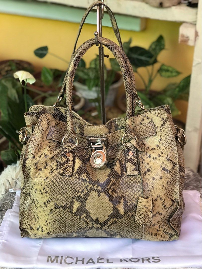 Michael Kors Hamilton Tote Bag Luggage Leather, Luxury, Bags & Wallets on  Carousell