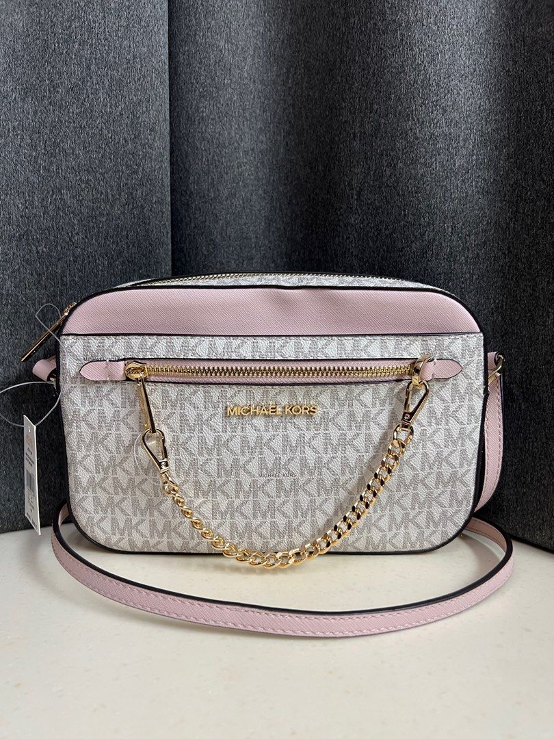 Michael kors best sale white side bag