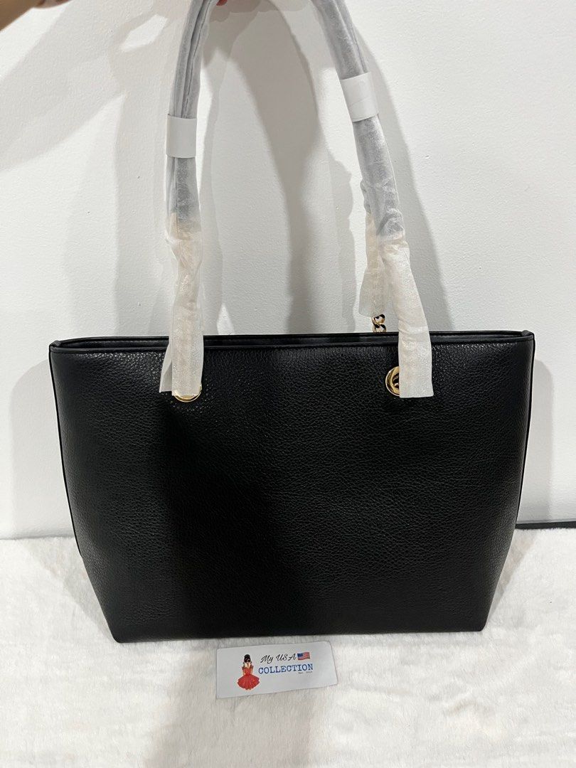Michael Kors Jet Set Medium Powder Blush Leather Front Zip Chain Tote Bag  Purse 