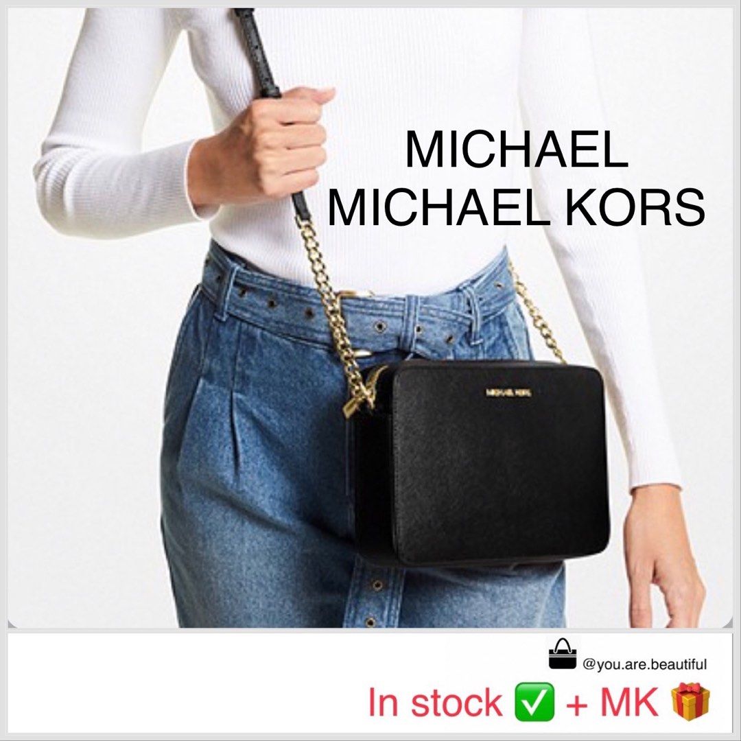 MICHAEL KORS JET SET LARGE LOGO CROSSBODY, Women's Fashion, Bags & Wallets, Cross-body  Bags on Carousell