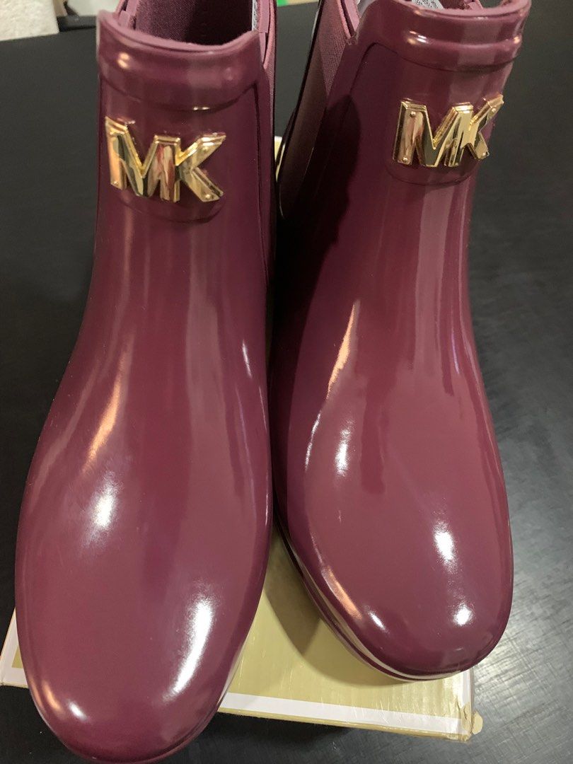MK RAINBOOTS SIGNATURE BROWN, Women's Fashion, Footwear, Boots on Carousell