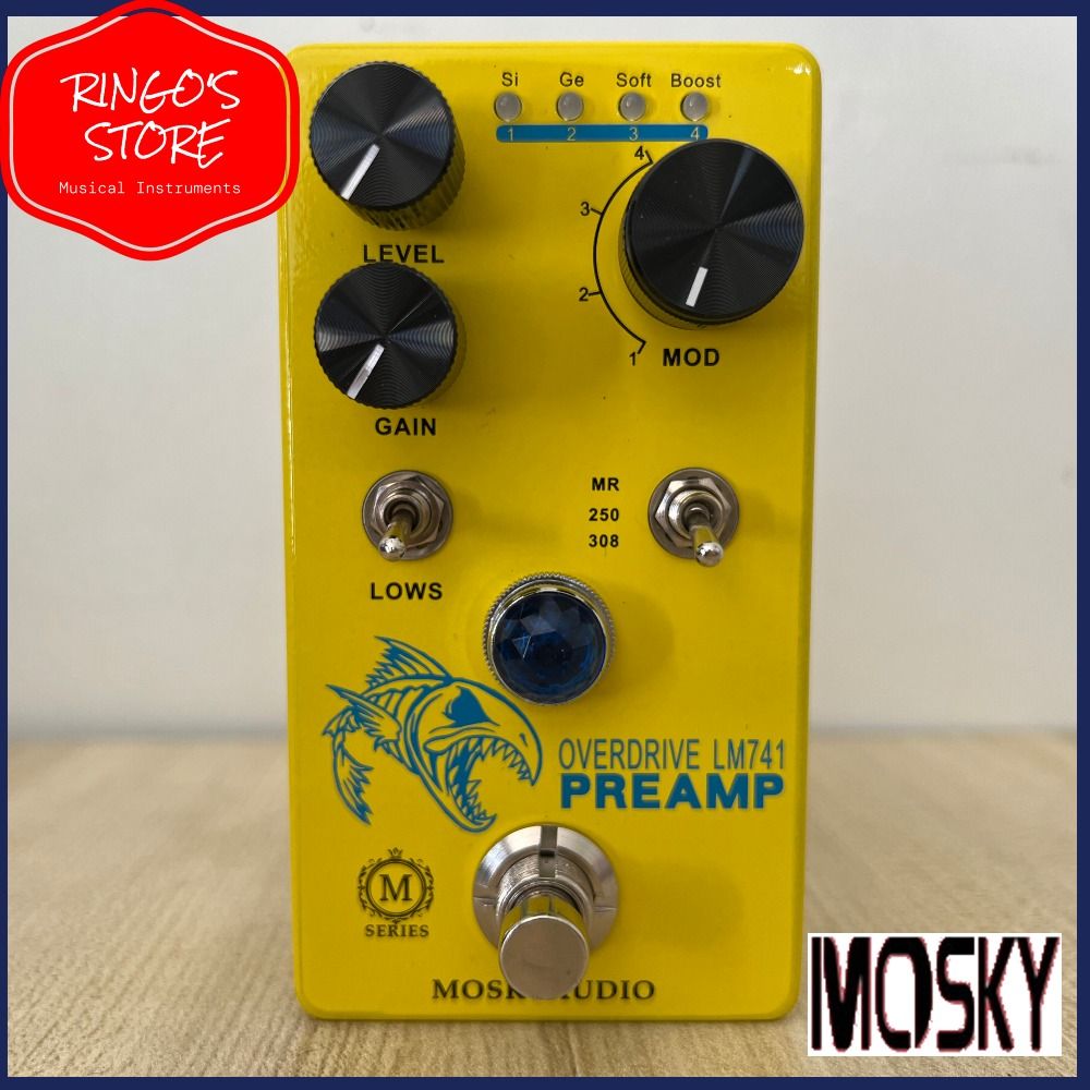 MOSKY LM741 PREAMP DOD OVERDRIVE CLONE CLEAN BOOST TO CLASSIC