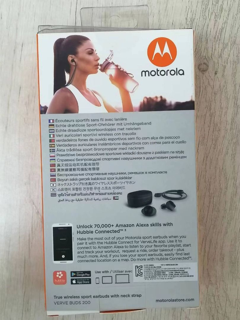 Motorola VerveBuds 200 - Auricolari sportivi wireless 2 in 1