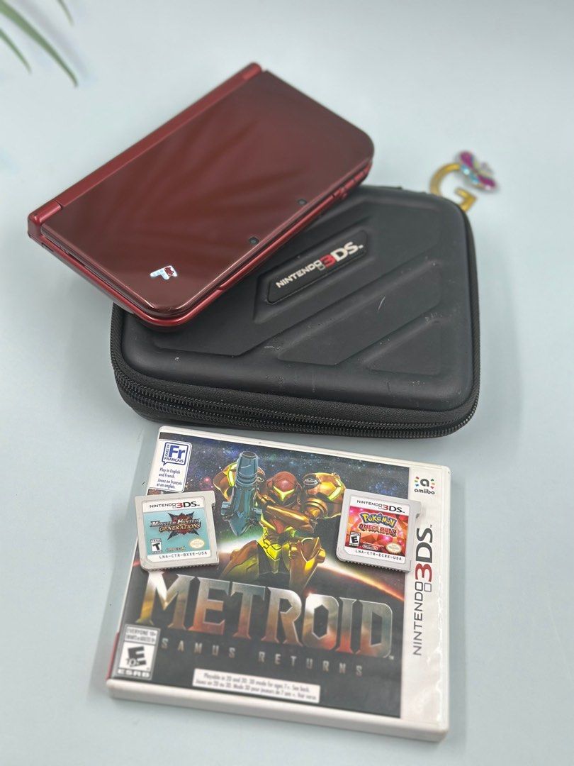 Nintendo New 3DS XL Red 2021 Purchased DataBlitz with 2Games and Case