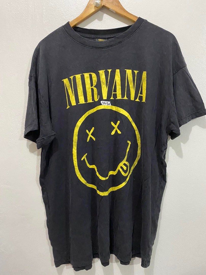 Gildan GILDAN NIRVANA Nirvana Band T-shirt cotton black type Vintage Second Hand