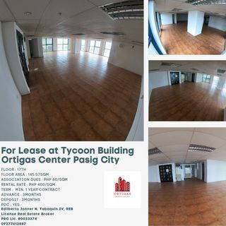 Office Space For SALE  at Tycoon Building Pearl Drive Ortigas Center