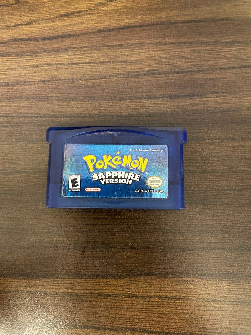 Original Pokémon Sapphire cartridge, Video Gaming, Video Games ...