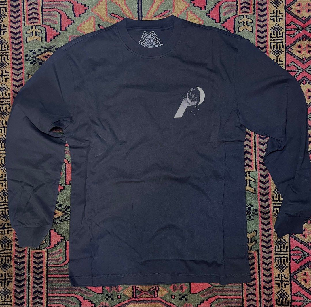 Palace P Moon Long Sleeve T Shirt Black Red Men s Fashion Tops