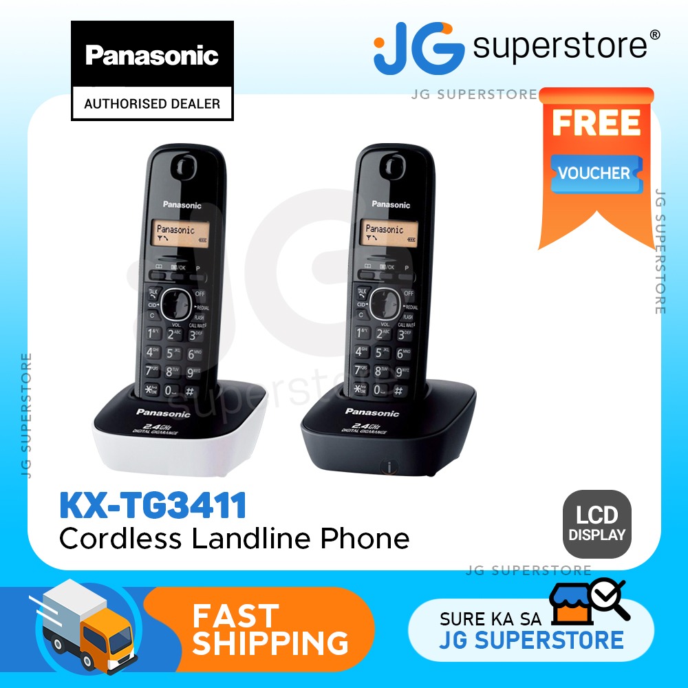 Panasonic KX-TG3411 Single Line 2.4 Digital Cordless Wireless Phone ...
