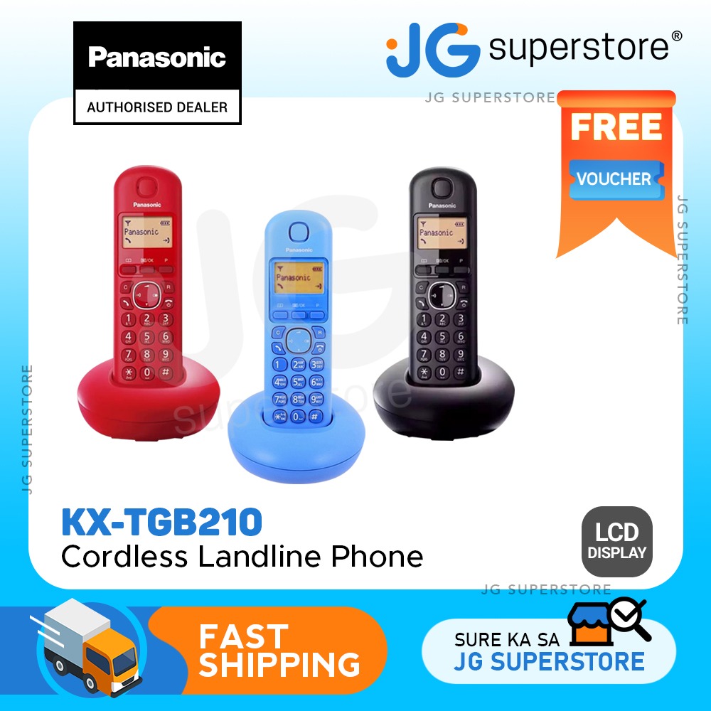 Panasonic KX-TGB210 Digital Wireless Phone Landline Cordless Telephone ...
