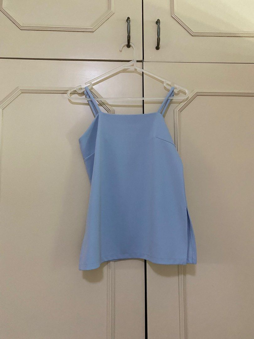 Pastel blue top on Carousell