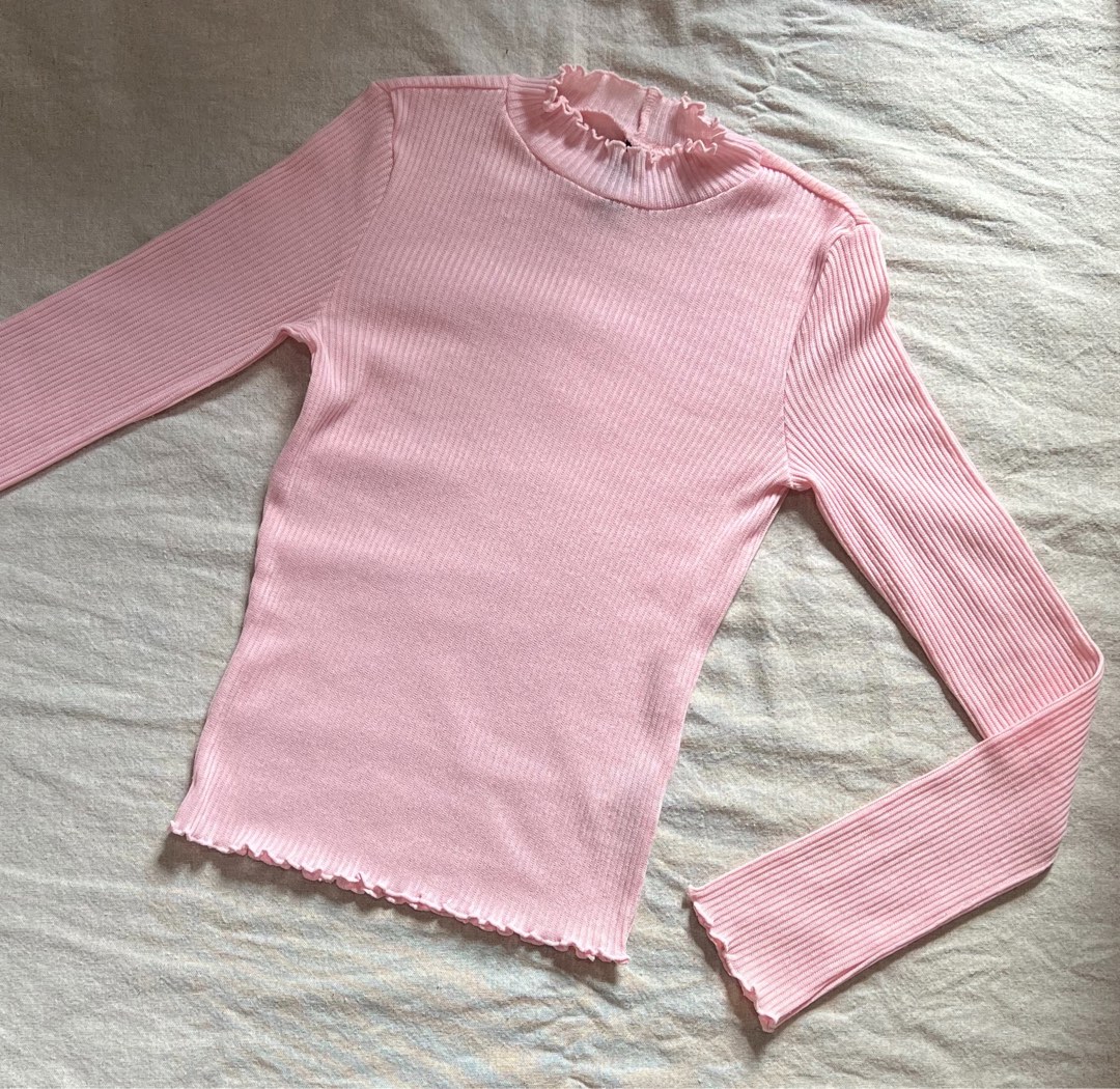 Pastel Pink Top, Women's Fashion, Tops, Blouses on Carousell