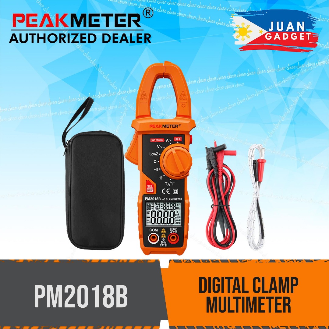 PeakMeter PM2018B Digital Clamp Meter Tester Handheld LCD Multimeter ...