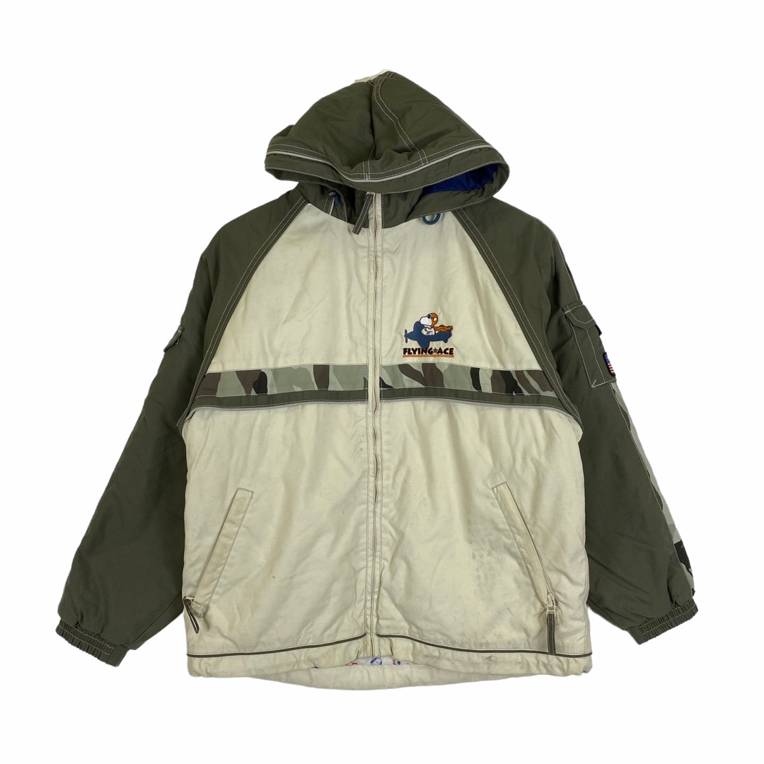 Peanuts Snoopy Cartoon Hoodie Windbreaker Jacket, Men's Fashion, Coats