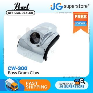 Pearl CW-300 Bass Drum Claw Chrome-Plated with Rubber Lining for Masterworks/Reference Drum Set | JG Superstore