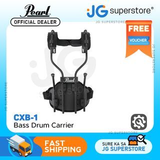 Pearl CXB1 CX Airframe Bass Drum Carrier Adjustable with ACS Belt Removable Shoulder and Belly Padding for 14"-32" Drums | JG Superstore