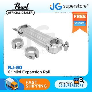 Pearl RJ50 Icon 6-Inches Mini Expansion Rail Aluminum with Memory Locks 1.5-Inches Bar Clamp for Drum Racks | JG Superstore